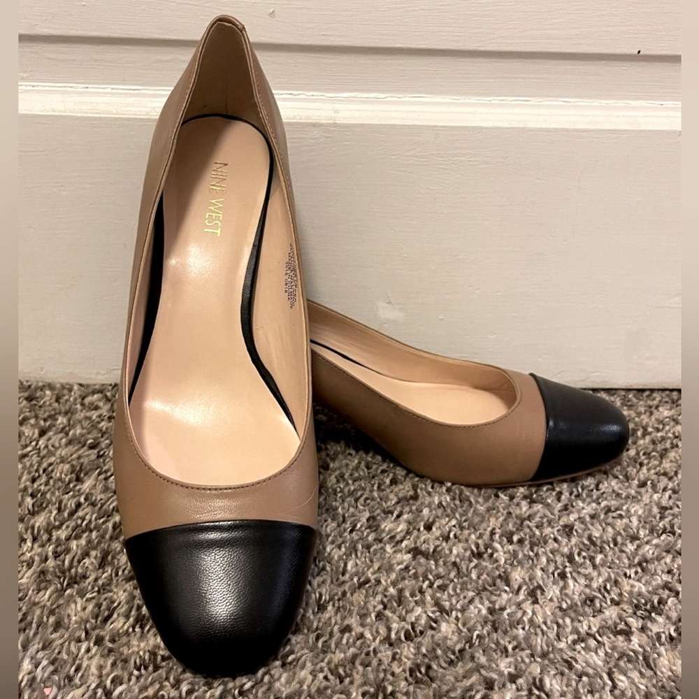 Color Block Cap-Toe Pumps